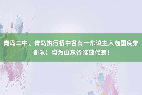 青岛二中、青岛执行初中各有一东谈主入选国度集训队！均为山东省唯独代表！